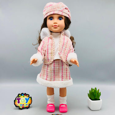 18* Inches Premium Movable Joints Chic Winter Dress Doll